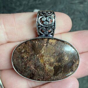 Natural Bronzite Pendant Crystal Stone Jewelry